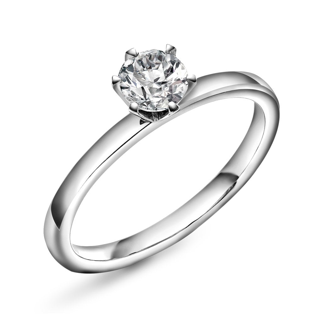 Gems ring i 14 karat hvitt gull med labdiamant 0,50 ct, bilde 5 av 5