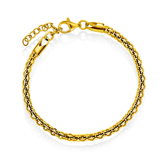Armbånd i forgylt 925 sølv, 3,7 mm bredt
