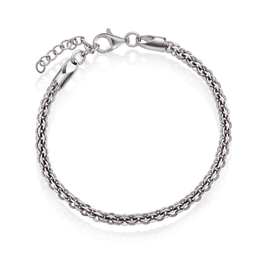 Armbånd i rhodinert 925 sølv, 3,7 mm bredt