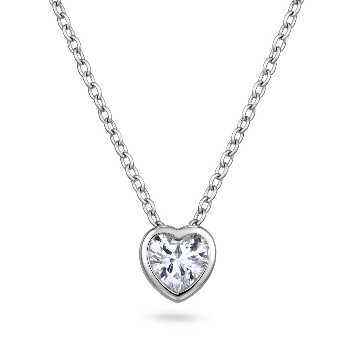 Heartglow smykke i 925 sølv med zirkonia, hjerte, bilde 1 av 4