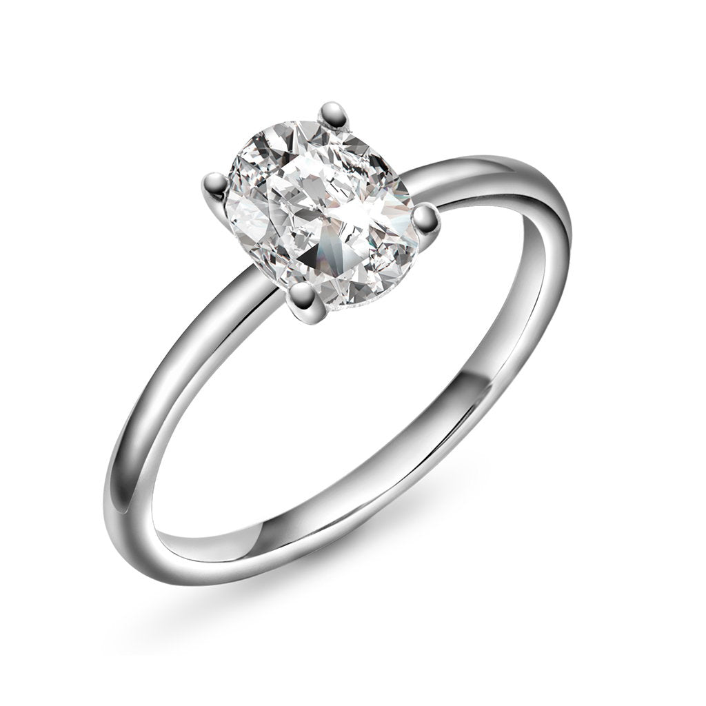 Gems ring i hvitt gull med laboratoriedyrket diamant 1,25 ct, bilde 5 av 5