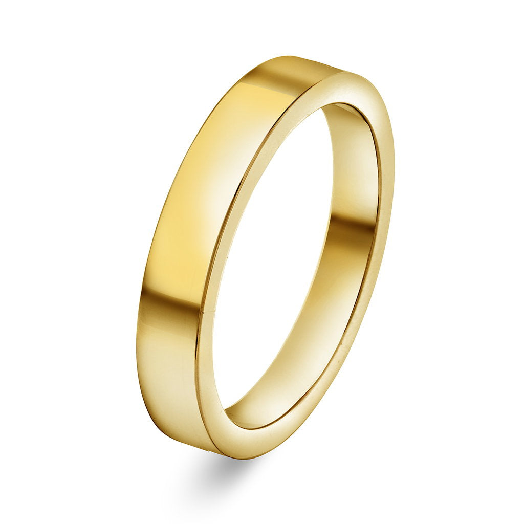 Delta ring i 14 karat gull, allianse uten stein 3,5 mm, bilde 1 av 2