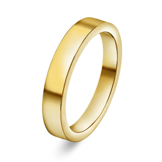Delta ring i 14 karat gull, allianse uten stein 3,5 mm, bilde 1 av 2