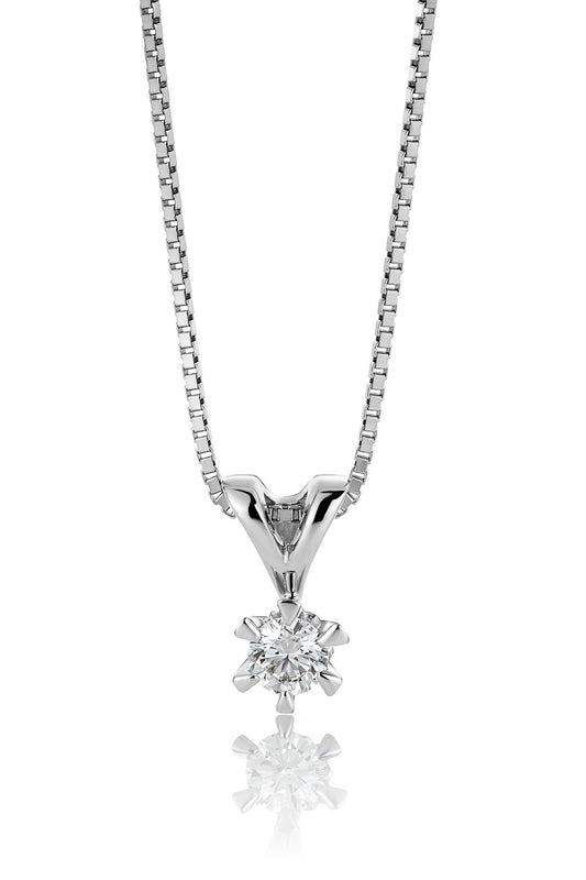 Svolder anheng Märtha i 585 gull med diamant 0,4 ct GTW/VS, bilde 2 av 2