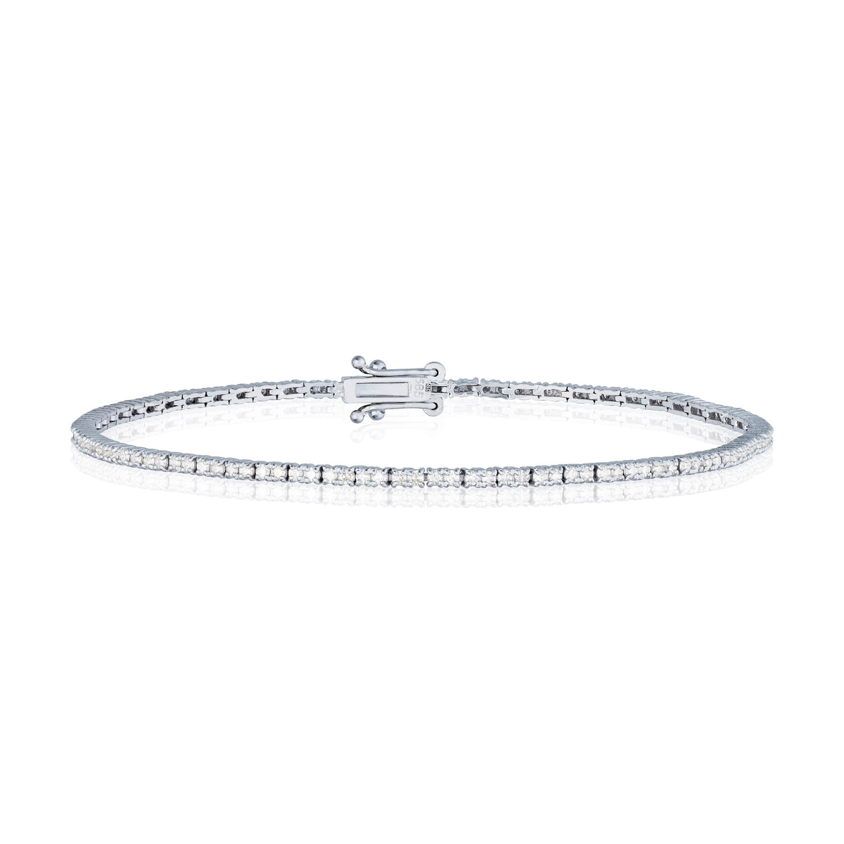 Carmen armbånd i 585 hvitt gull med diamant, 16 cm