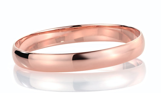 Classic armring i 585 rosé gull, 10 mm, størrelse 58