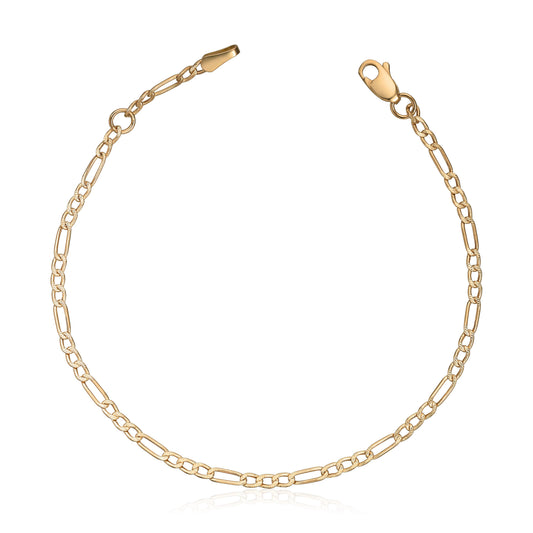 Armbånd Figaro 14K gult gull Artikkelnr: 17051 - Bjerveur.noArmbånd Figaro 14K gult gull Artikkelnr: 17051