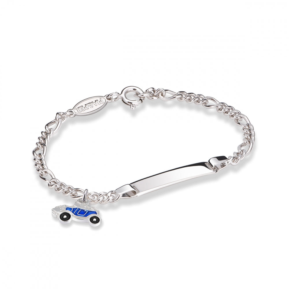 Armbånd i 925 sølv med glassemalje, veteranbil, 15 cm, bilde 1 av 9