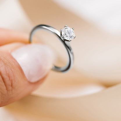 Gems ring i 14 karat hvitt gull med labdiamant 0,50 ct, bilde 4 av 5