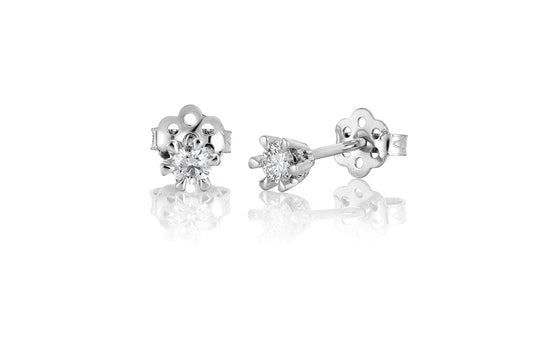 Svolder øredobber i 585 gull med diamant 0,5 ct HWE/P1, bilde 2 av 2