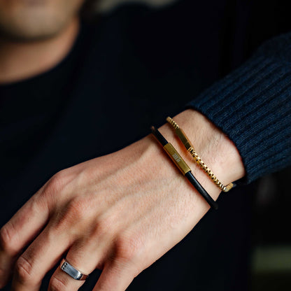 Armbånd i forgylt børstet stål 4,5 mm, 22 cm, bilde 2 av 4