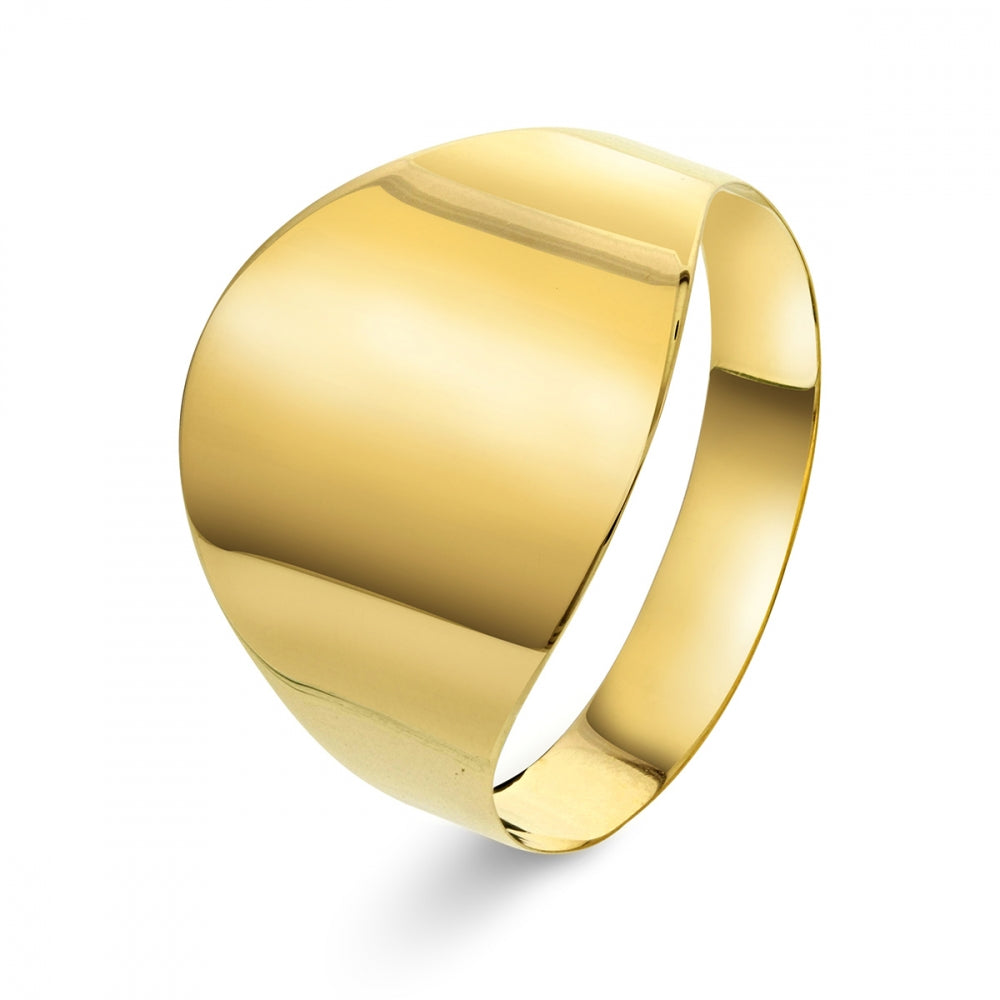 Flat ring i gult gull