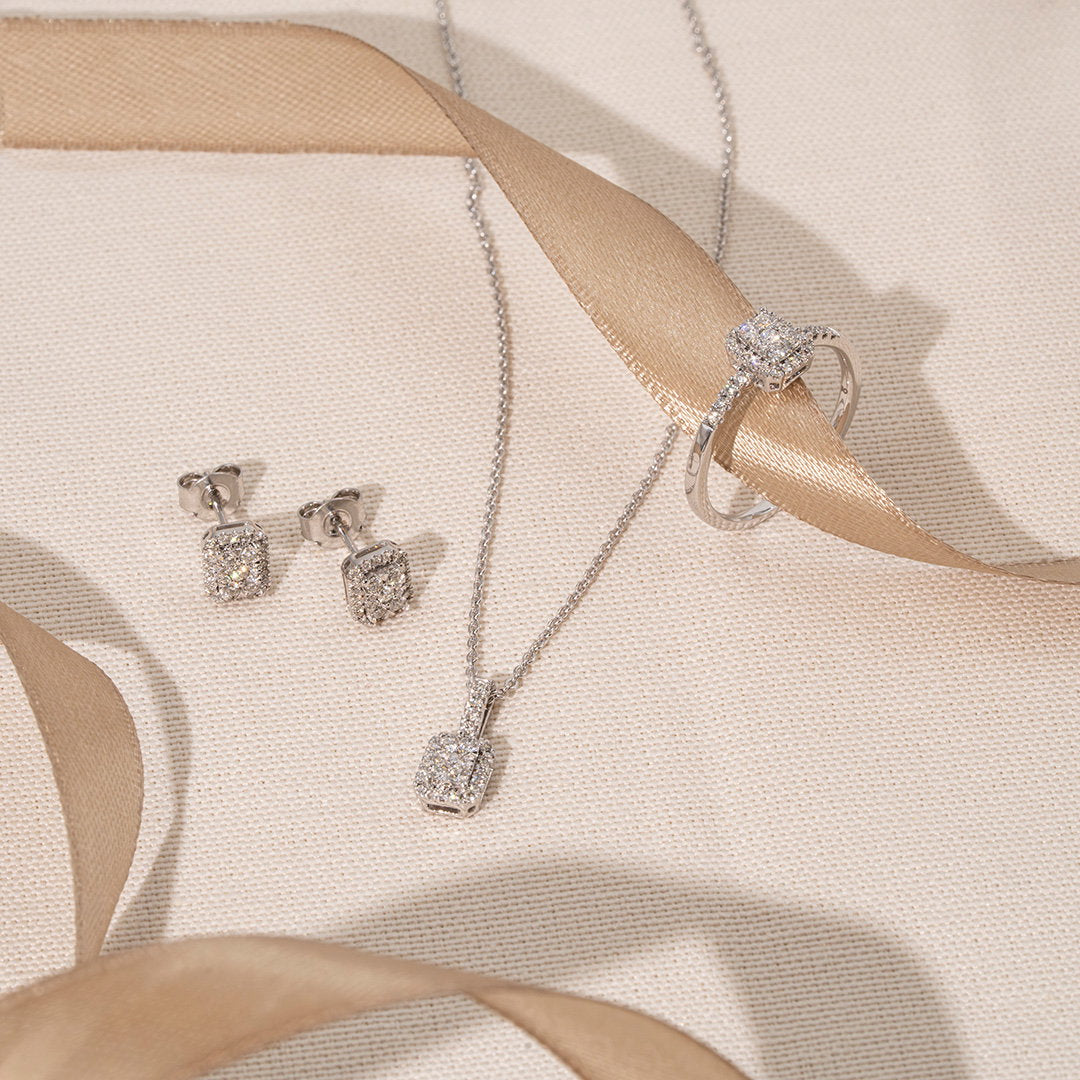 Ring i hvitt gull med 37 diamanter 0,33 ct, bilde 4 av 4