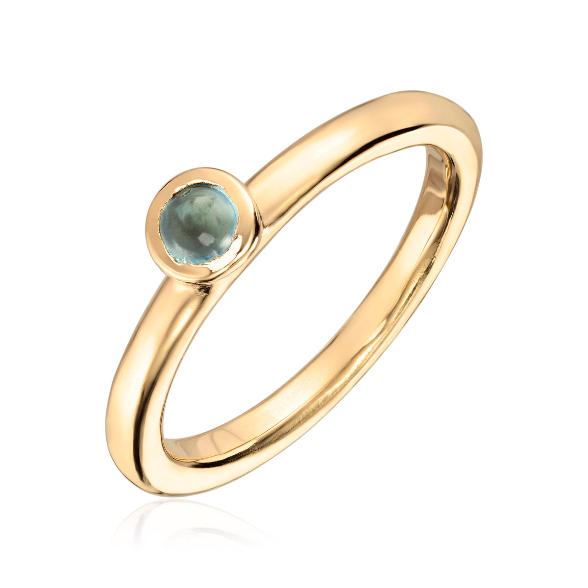 Visholm Design ring i 585 gult gull med topas, bilde 1 av 2