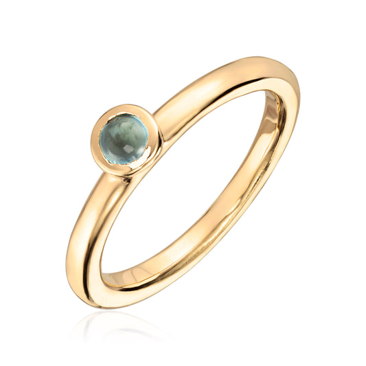 Visholm Design ring i 585 gult gull med topas, bilde 1 av 2