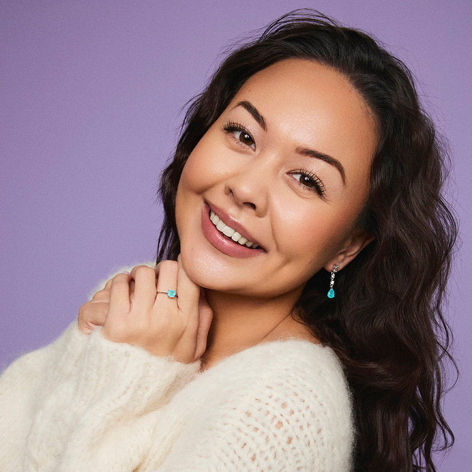 Glow Moana ring i 925 sølv med blå zirkonia, bilde 3 av 3