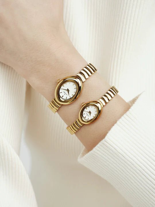 Belle Oval Petite Gullfarget / Hvit 18x26 SKU | MB1416 - Bjerveur.noBelle Oval Petite Gullfarget / Hvit 18x26 SKU | MB1416