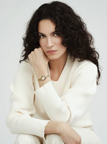 Belle Oval Petite Gullfarget / Hvit 18x26 SKU | MB1416 - Bjerveur.noBelle Oval Petite Gullfarget / Hvit 18x26 SKU | MB1416