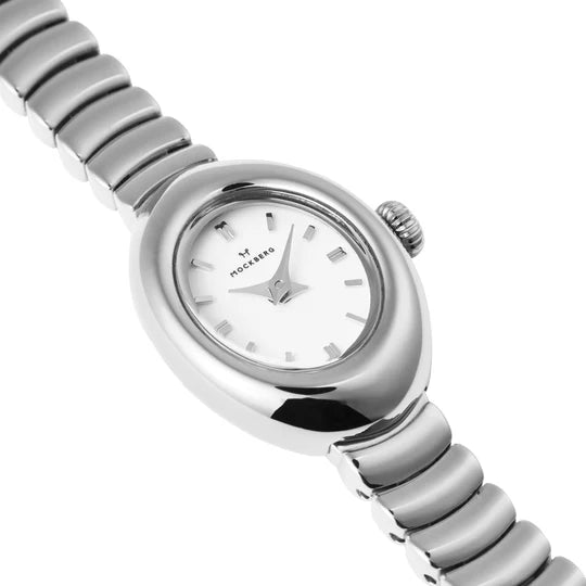 Belle Oval Petite Sølvfarget / Hvit 18x26 SKU | MB1417 - Bjerveur.noBelle Oval Petite Sølvfarget / Hvit 18x26 SKU | MB1417