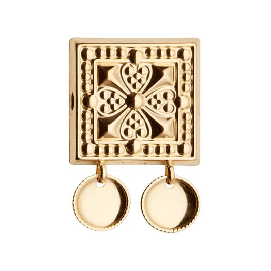 Beltestøl med trådkantlauv, forgylt 091601 - Bjerveur.noBeltestøl med trådkantlauv, forgylt 091601