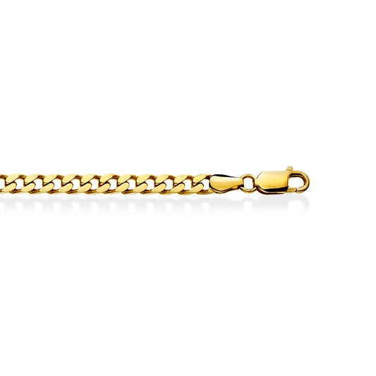 Panser armbånd i forgylt sølv 4,5 mm, 21 cm