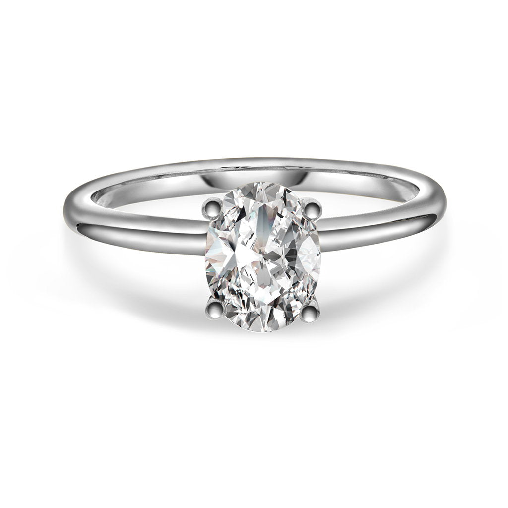 Gems ring i hvitt gull med laboratoriedyrket diamant 1,25 ct, bilde 1 av 5