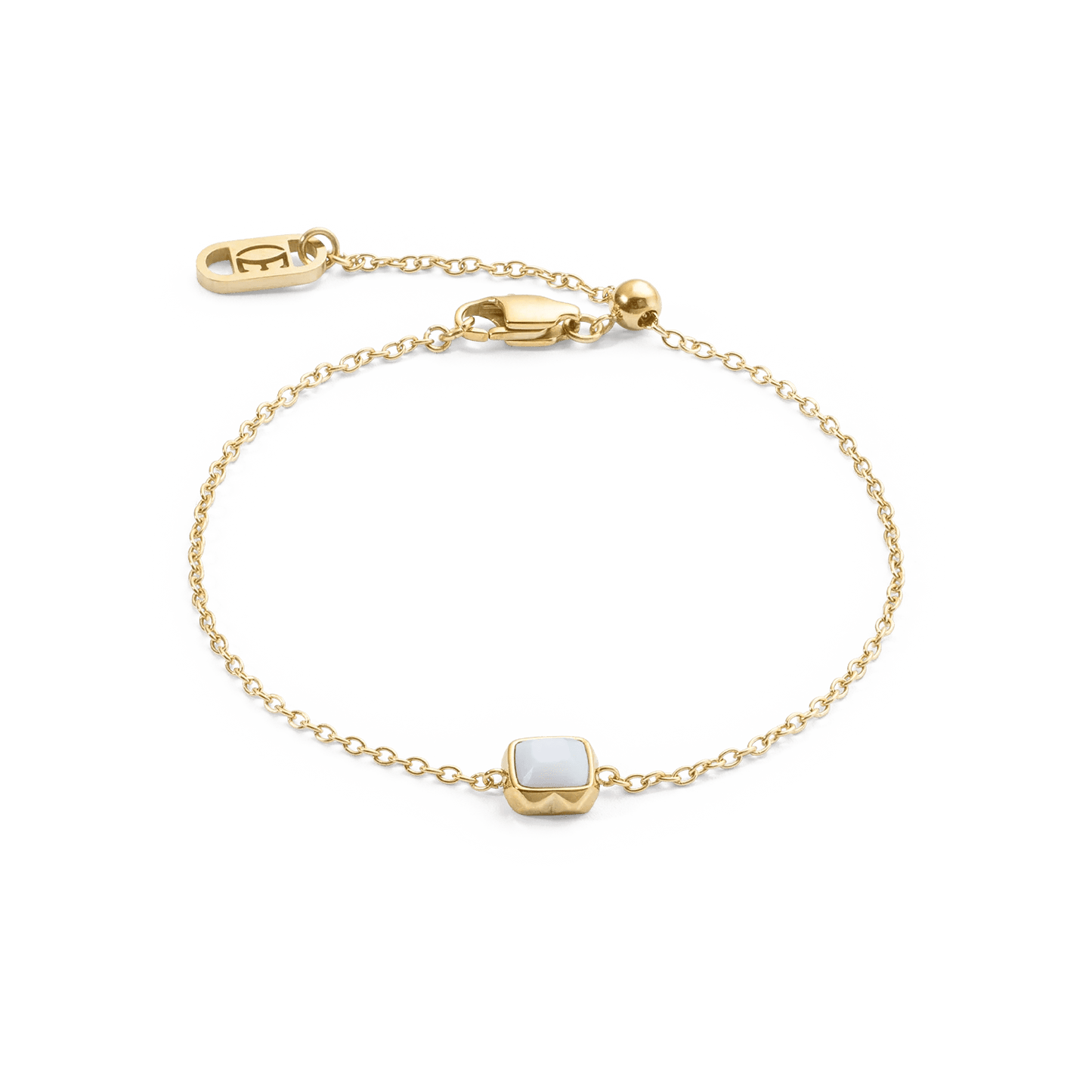 Birthstone April Bracelet White Quartz Gold 1301301400 - Bjerveur.noBirthstone April Bracelet White Quartz Gold 1301301400
