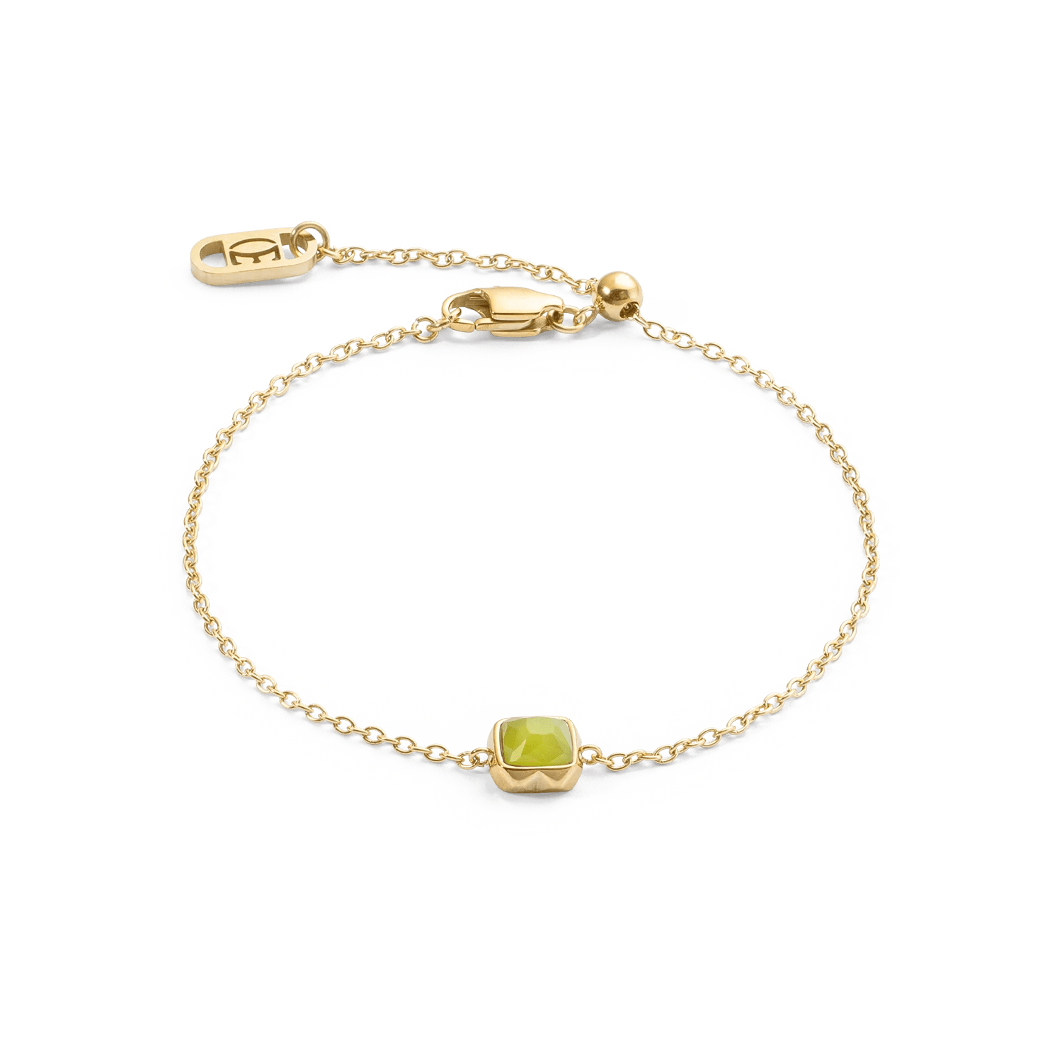 Birthstone August Bracelet Green Jade Gold 1301300520 - Bjerveur.noBirthstone August Bracelet Green Jade Gold 1301300520