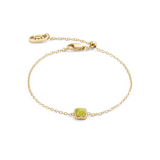 Birthstone August Bracelet Green Jade Gold 1301300520 - Bjerveur.noBirthstone August Bracelet Green Jade Gold 1301300520