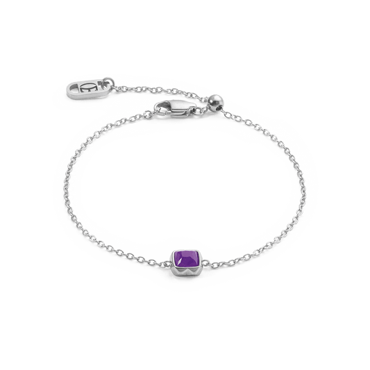 Birthstone February Bracelet Sugilite Silver 1300300800 - Bjerveur.noBirthstone February Bracelet Sugilite Silver 1300300800