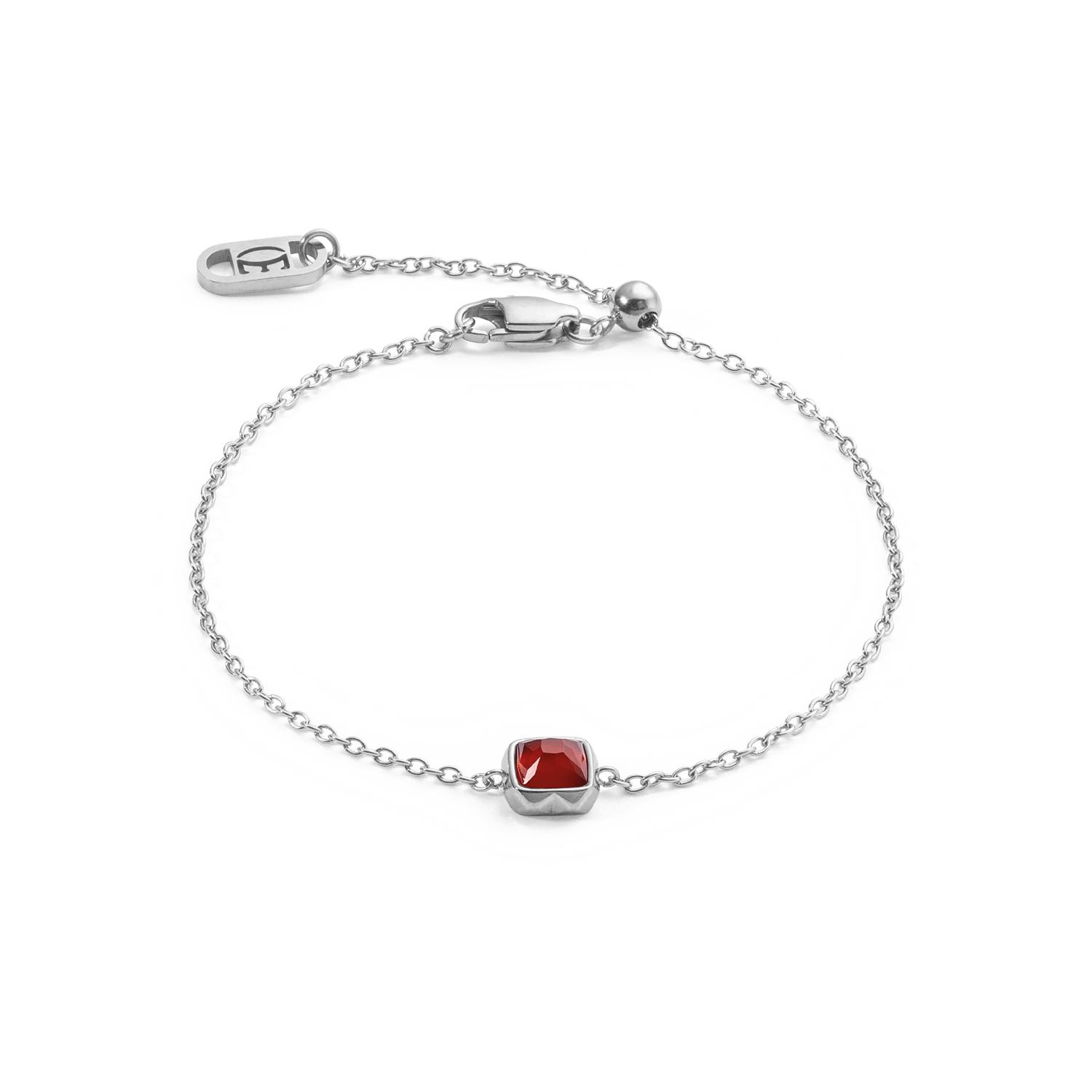 Birthstone January Bracelet Red Agate Silver 1300300300 - Bjerveur.noBirthstone January Bracelet Red Agate Silver 1300300300