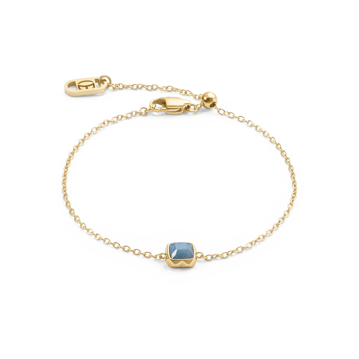 Birthstone March Bracelet Blue Aventurine Gold 1301300700 - Bjerveur.noBirthstone March Bracelet Blue Aventurine Gold 1301300700