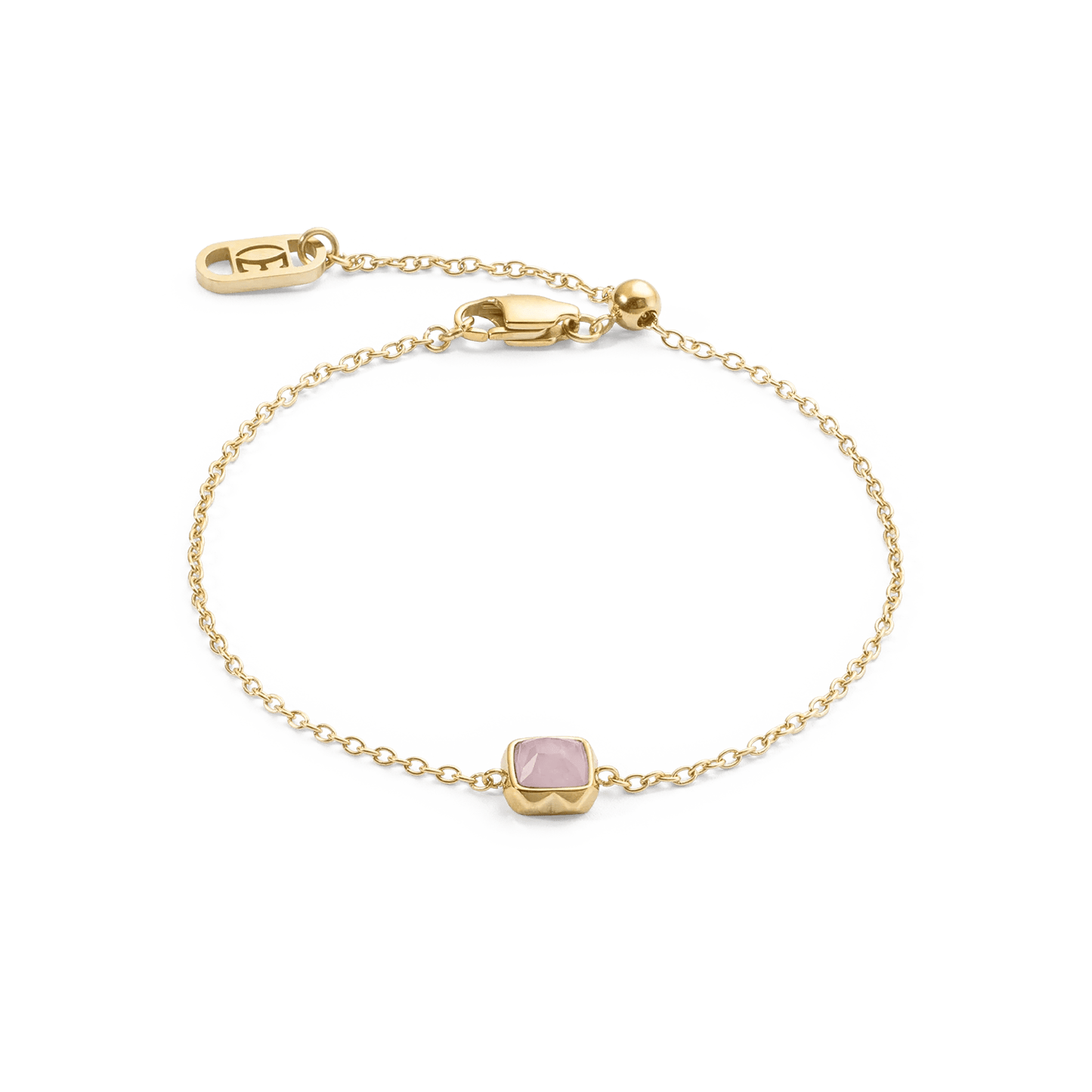 Birthstone October Bracelet Rose Quartz Gold 1301301920 - Bjerveur.noBirthstone October Bracelet Rose Quartz Gold 1301301920