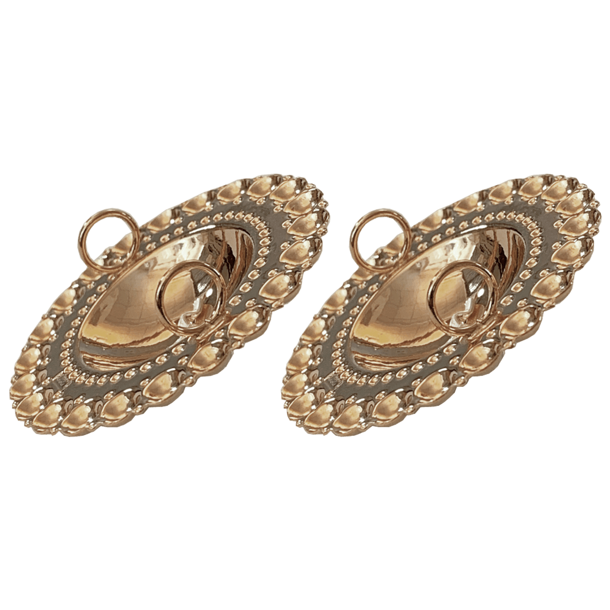 Borer 40 mm til skinnlist med kruser, forgylt/kvit 045596 - Bjerveur.noBorer 40 mm til skinnlist med kruser, forgylt/kvit 045596