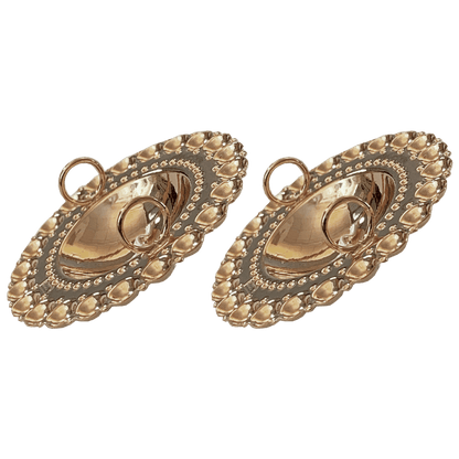 Borer 40 mm til skinnlist med kruser, forgylt/kvit 045596 - Bjerveur.noBorer 40 mm til skinnlist med kruser, forgylt/kvit 045596