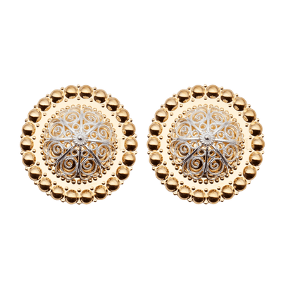 Borer 40 mm til skinnlist med kruser, forgylt/kvit 045596 - Bjerveur.noBorer 40 mm til skinnlist med kruser, forgylt/kvit 045596