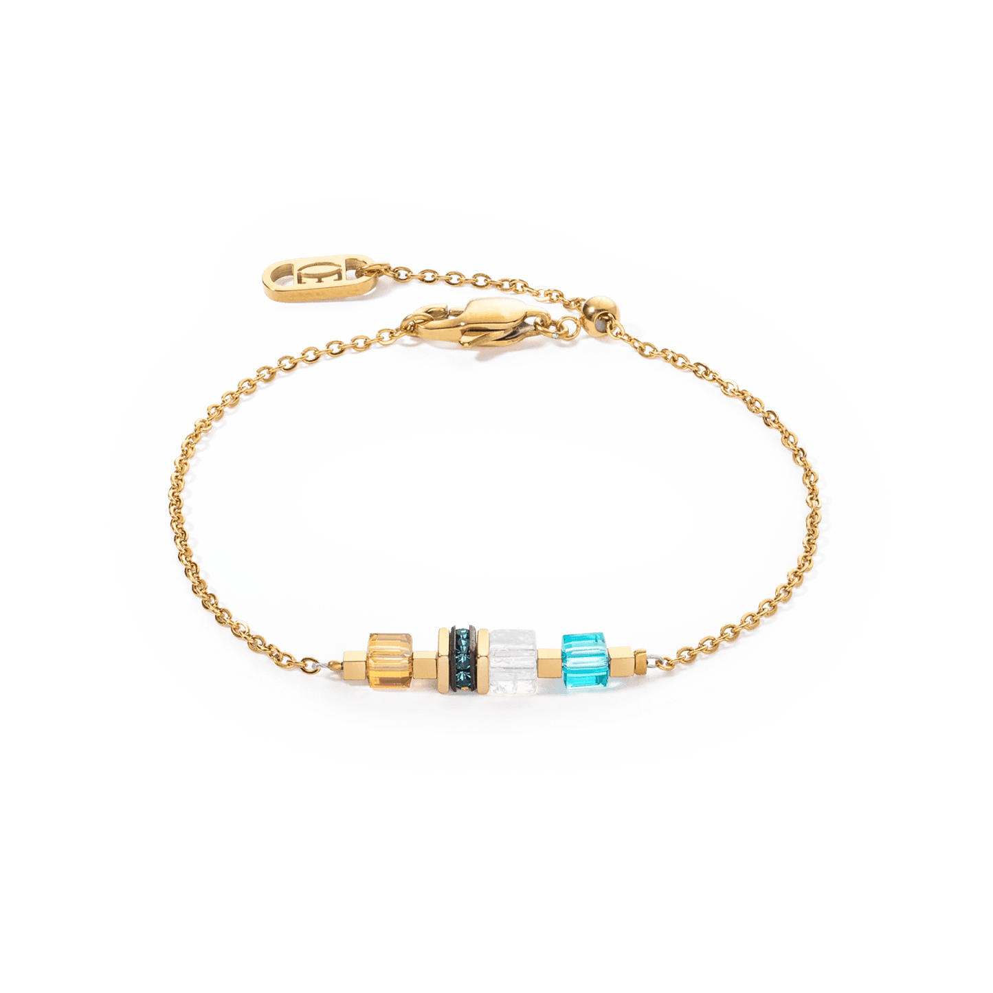 Bracelet Mini Cubes & Chain gold - multicolour 5076301516 - Bjerveur.noBracelet Mini Cubes & Chain gold - multicolour 5076301516