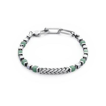 Bracelet Precious Cubes & Chain green - silver 0906300500 - Bjerveur.noBracelet Precious Cubes & Chain green - silver 0906300500