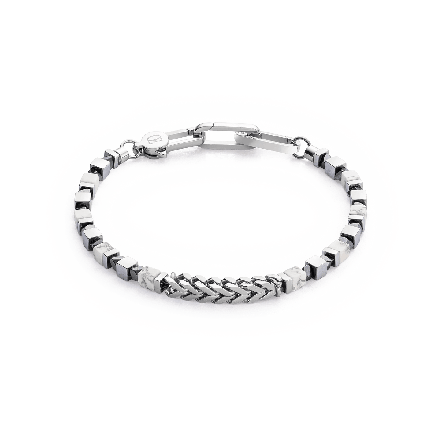 Bracelet Precious Cubes & Chain white - silver 0906301400 - Bjerveur.noBracelet Precious Cubes & Chain white - silver 0906301400