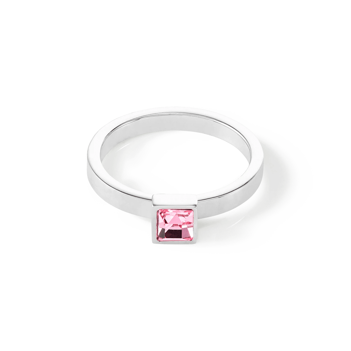 Brilliant Square liten ring sølv lys rosa 050140191752 - Bjerveur.noBrilliant Square liten ring sølv lys rosa 050140191752