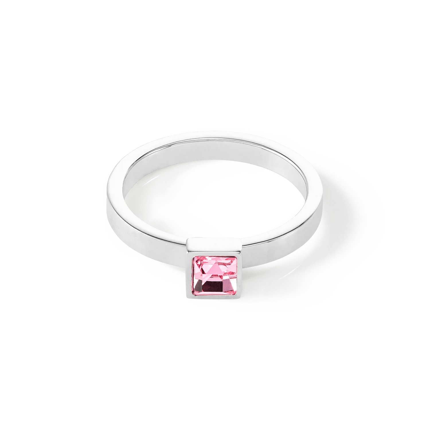 Brilliant Square liten ring sølv lys rosa 050140191752 - Bjerveur.noBrilliant Square liten ring sølv lys rosa 050140191752