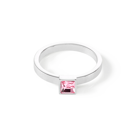 Brilliant Square liten ring sølv lys rosa 050140191752 - Bjerveur.noBrilliant Square liten ring sølv lys rosa 050140191752