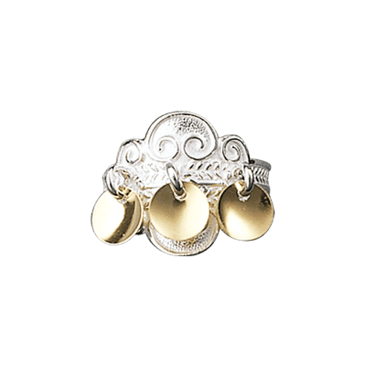 Bunadsring med forgylt lauv, kvit 317502 - Bjerveur.noBunadsring med forgylt lauv, kvit 317502