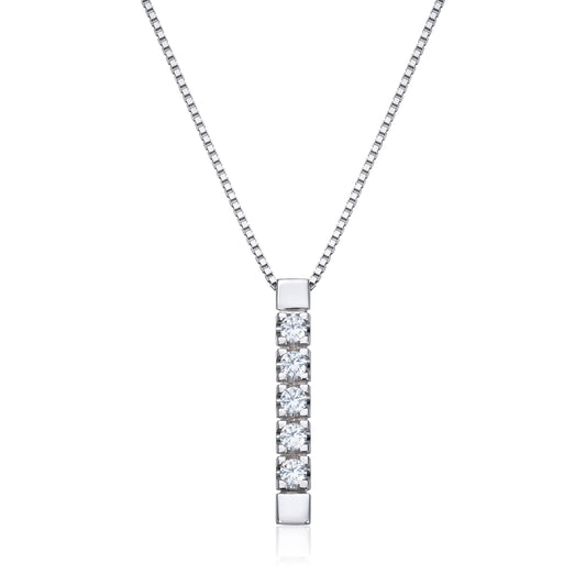Allianse anheng i 585 gull med 5 diamanter 0,75 ct HWE/SI, bilde 2 av 2