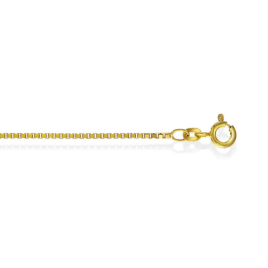 Veneziansk halskjede i 585 gult gull 1,3 mm, 42 cm
