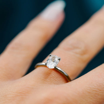 Gems ring i hvitt gull med laboratoriedyrket diamant 1,25 ct, bilde 3 av 5