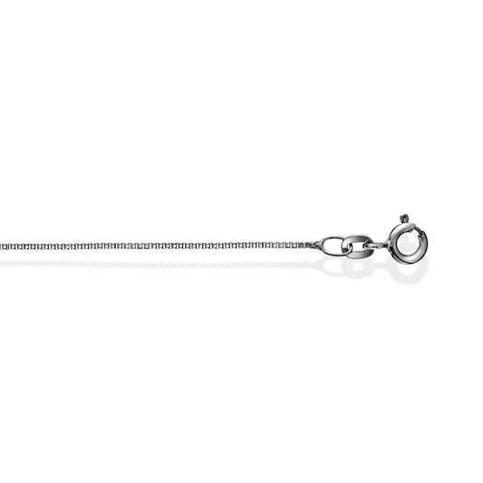 Veneziansk halskjede i 585 hvitt gull 0,8 mm, 42 cm