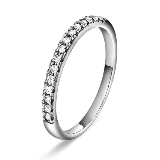 Vida ring i 14 karat hvitt gull med diamant 0,15 ct TWS