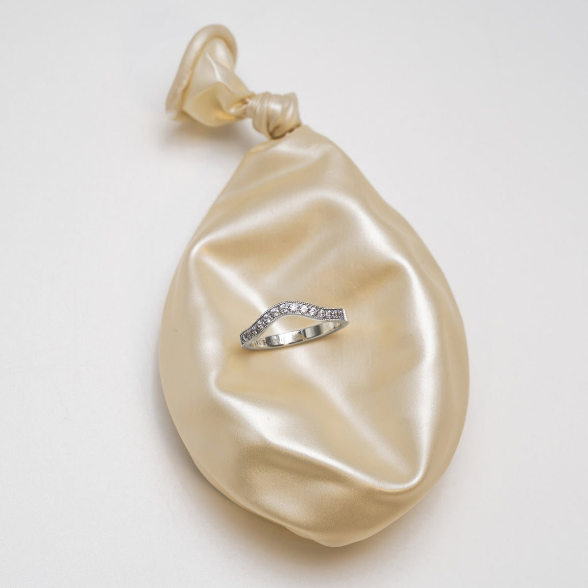 Gems ring i 14 karat hvitt gull med LAB-diamant 0,30 ct, bilde 3 av 7