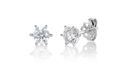 Svolder øredobber i 585 gull med diamant 2 ct GTW/SI, bilde 2 av 3